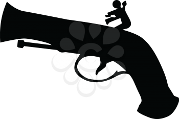 silhouette of pistol