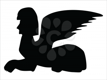 silhouette of sphinx, motive of ancient Egypt
