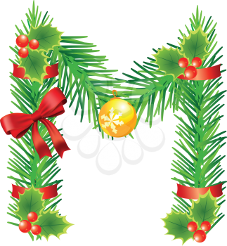 Royalty Free Clipart Image of a Christmas Wreath