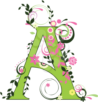 Royalty Free Clipart Image of a Floral Letter #526004 | iPHOTOS.com