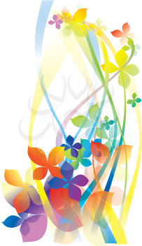 Royalty Free Clipart Image of Colorful Flowers