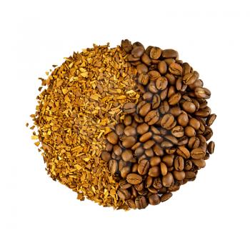 Royalty Free Photo of Coffee Beans and Grains