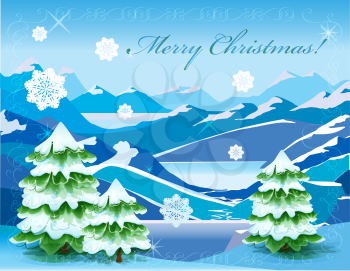 Royalty Free Clipart Image of a Christmas Card