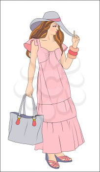 Royalty Free Clipart Image of a Woman