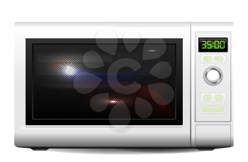 realistic illustration of the microwave oven 
