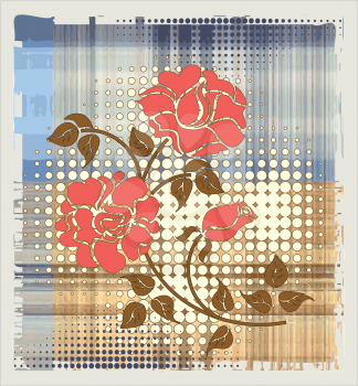 abstract background with rose
