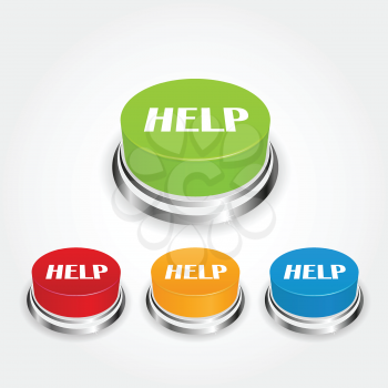 Royalty Free Clipart Image of Help Buttons