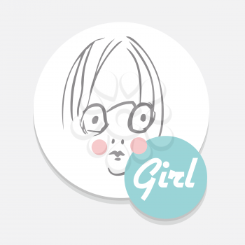 Royalty Free Clipart Image of a Girl