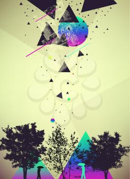 futuristic art abstract vector background