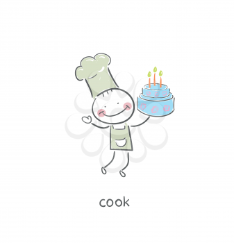 Cook. Illustration.
