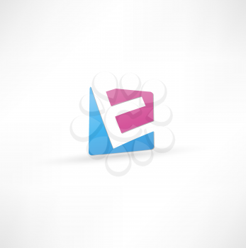  Abstract icon based on the letter E