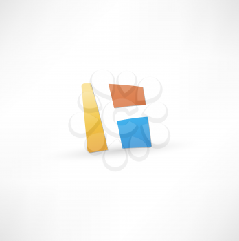  Abstract icon based on the letter H