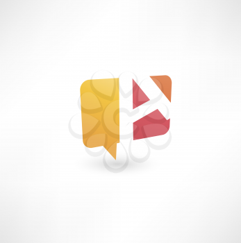Abstract bubble icon  based on the letter A
