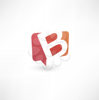 Abstract bubble icon  based on the letter B
