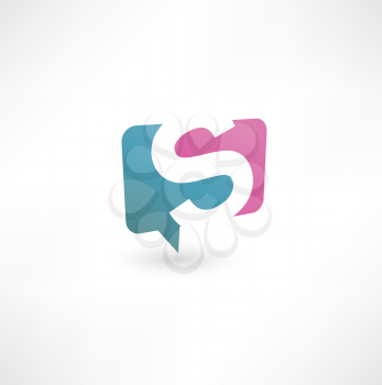 Abstract bubble icon  based on the letter S