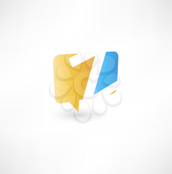Abstract bubble icon  based on the letter Z