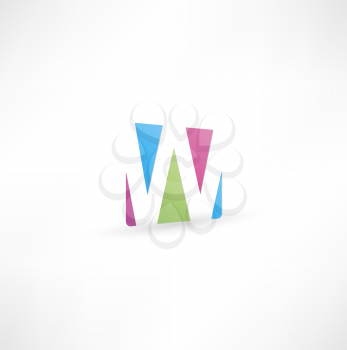  Abstract icon based on the letter W