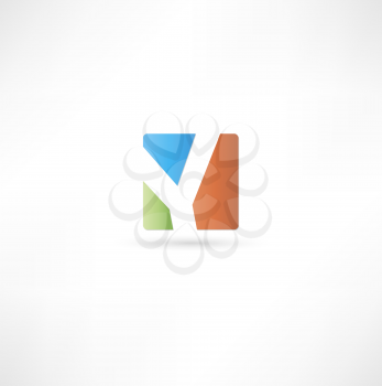  Abstract icon based on the letter Y