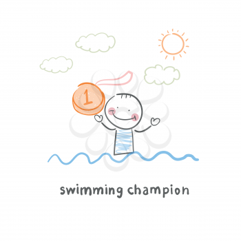 Swimming champion
