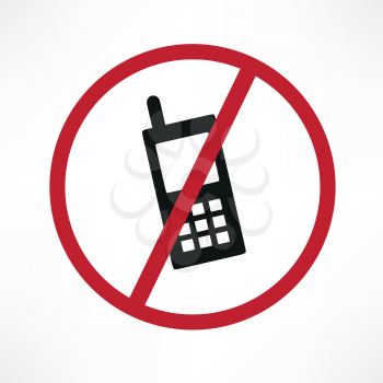 Vector no cellphone sign