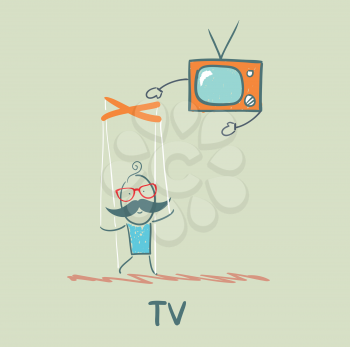 TV controls the person