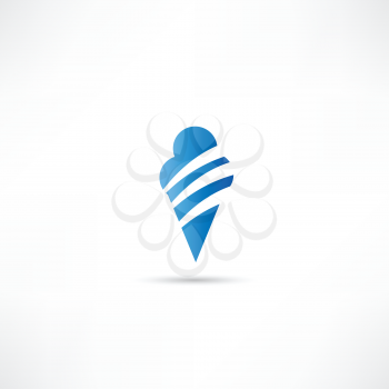 Royalty Free Clipart Image of an Ice Cream Symbol