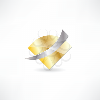 gold metal abstraction icon