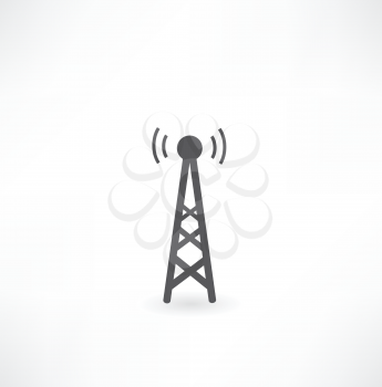 tower with radio waves icon