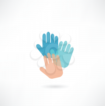 colorful hand icon