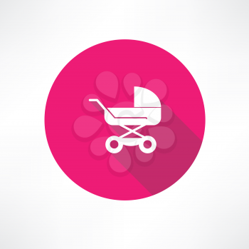 Baby buggy icon