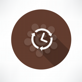 24 hours a day concept icon