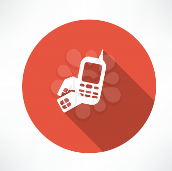 phone with sim card icon