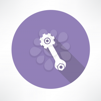 wrench and nut icon