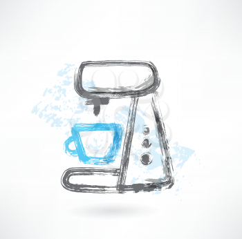 coffee maker grunge icon