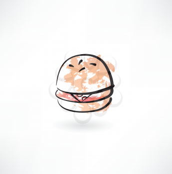 hamburger grunge icon