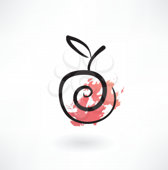apple grunge icon