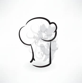 chef hat grunge icon