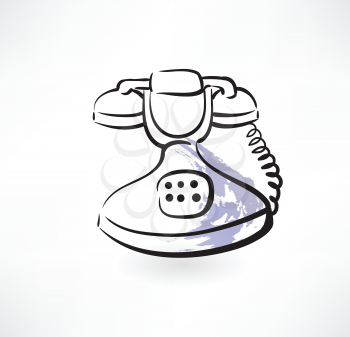 old phone grunge icon