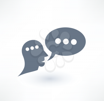 Chat, dialogue and communication icon. Logo design.