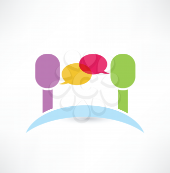 Dialogue and communication icon. Logo design.