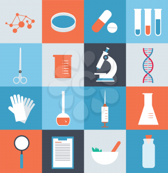 icons illustration medical laboratory