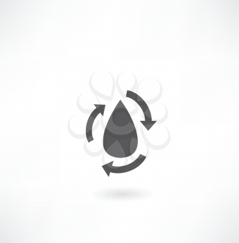 water drop arrow icon