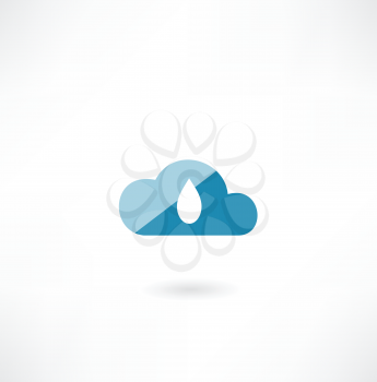 cloud icon with a drop