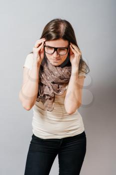 girl with glasses