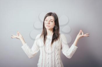 girl meditates