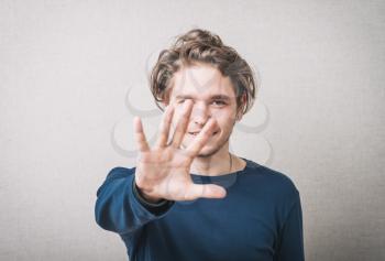 man waving