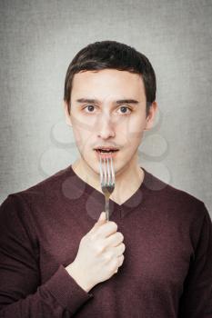 guy with a fork