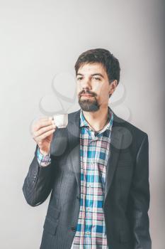man with a cup