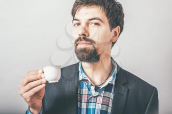 man with a cup