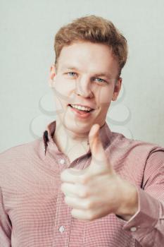 man showing thumbs up